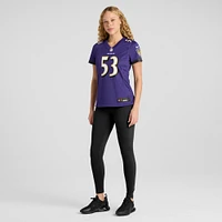 Maillot de joueur match Nike Del'Shawn Phillips violet Baltimore Ravens pour femme