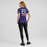 Maillot de joueur match Nike Del'Shawn Phillips violet Baltimore Ravens pour femme