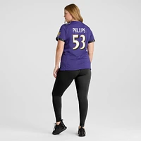 Maillot de joueur match Nike Del'Shawn Phillips violet Baltimore Ravens pour femme