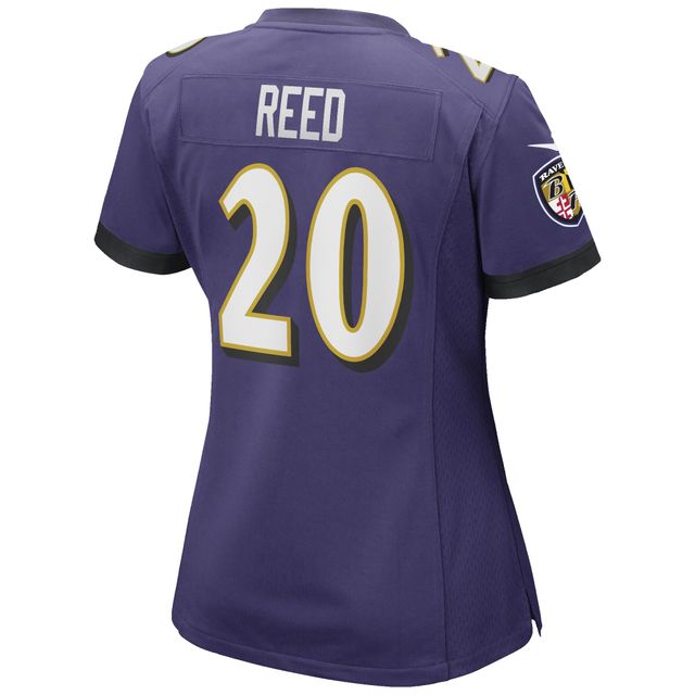 Maillot de joueur retraité Nike Ed Reed violet Baltimore Ravens Game pour femme