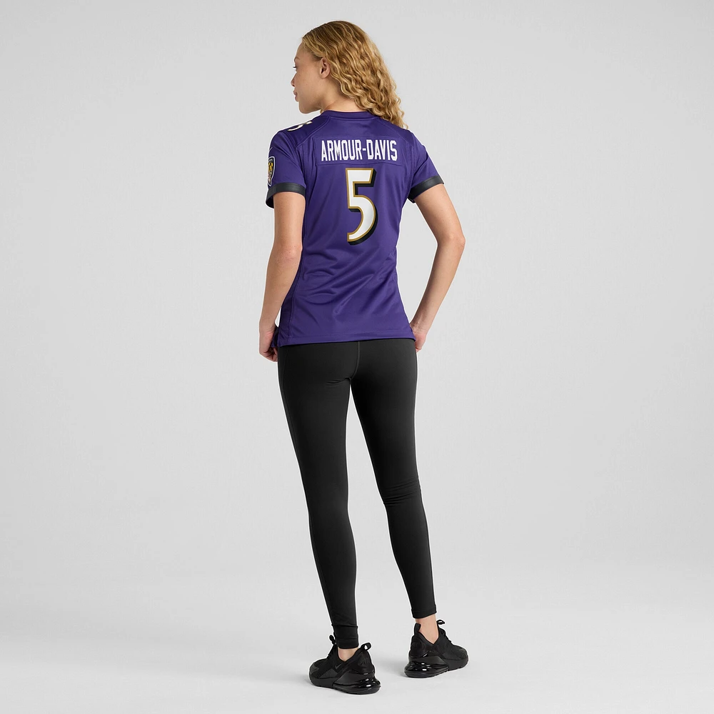 Women's Nike Jalyn Armour-Davis Purple Baltimore Ravens Game Player Jersey