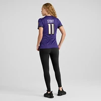 Maillot de match joueur Nike Jordan Stout violet Baltimore Ravens pour femme