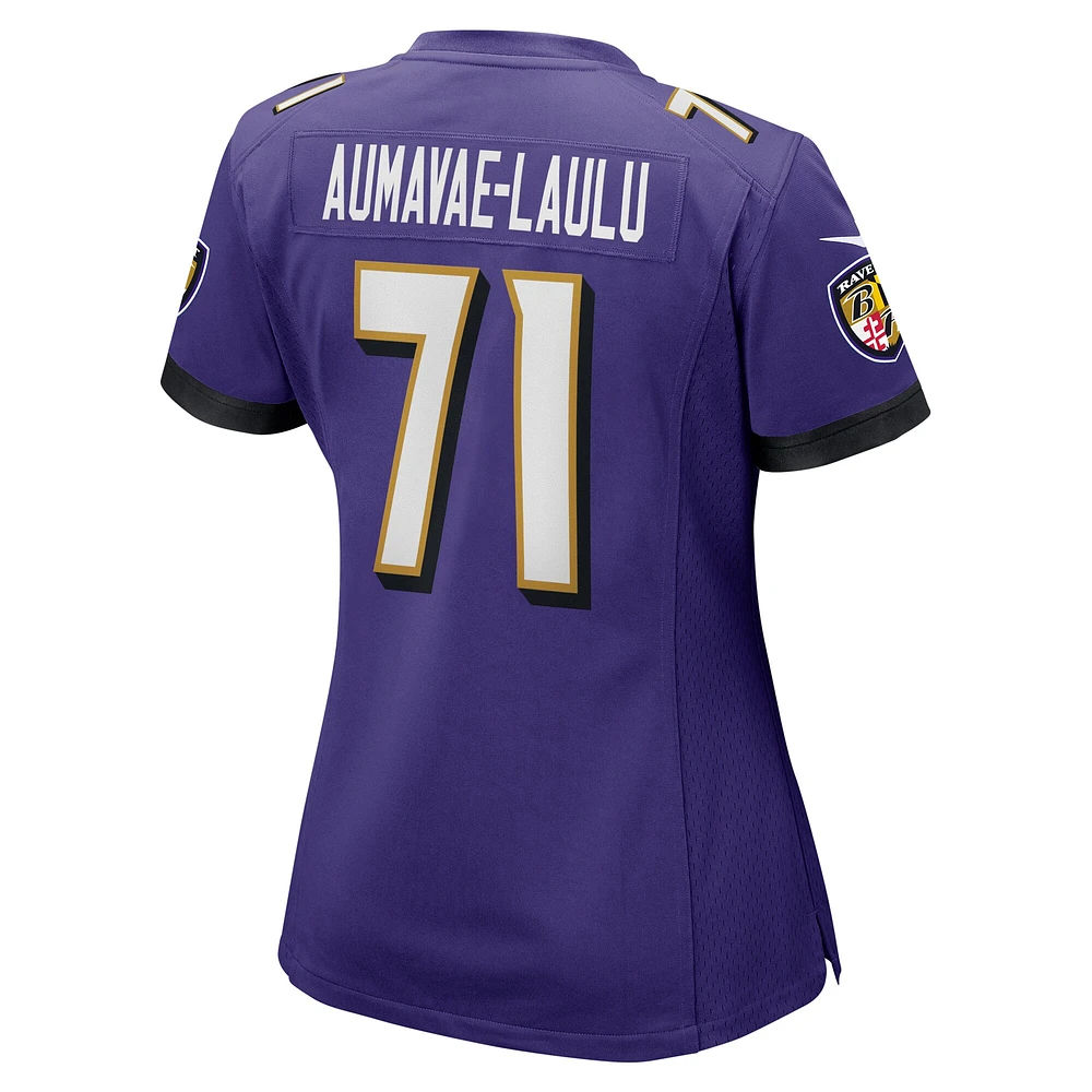 Women's Nike Malaesala Aumavae-Laulu  Purple Baltimore Ravens Game Jersey