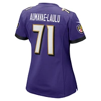 Women's Nike Malaesala Aumavae-Laulu  Purple Baltimore Ravens Game Jersey