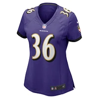 Women's Nike Owen Wright  Purple Baltimore Ravens Game Jersey