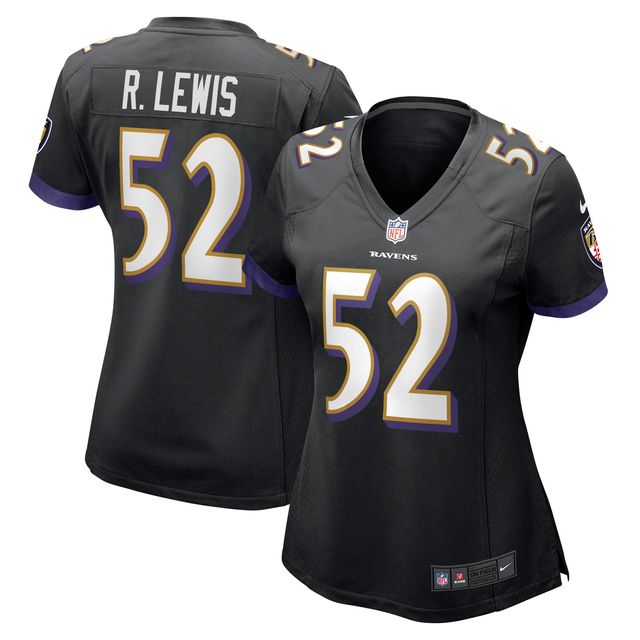 Maillot de joueur retraité Nike Ray Lewis pour femme, noir, Baltimore Ravens