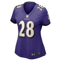 Women's Nike Sanoussi Kane  Purple Baltimore Ravens Game Jersey