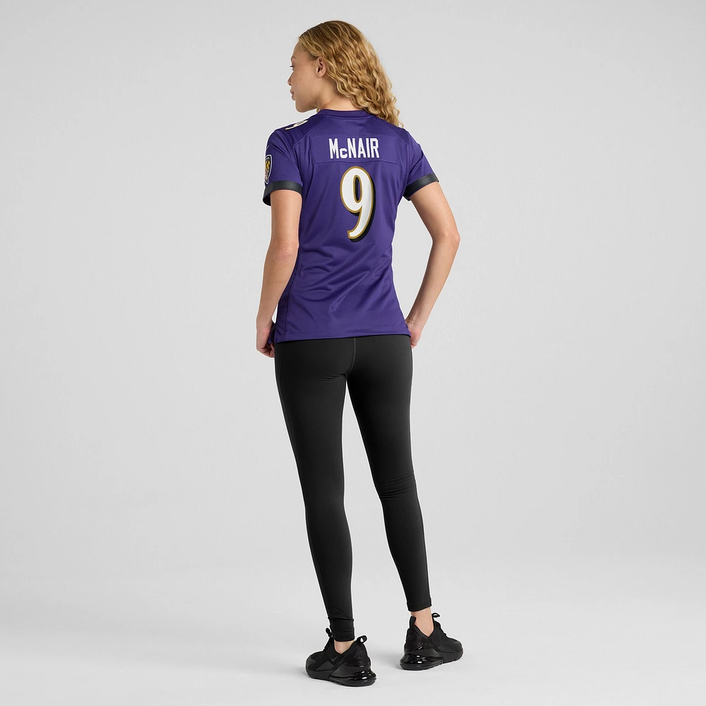 Maillot de joueur retraité Nike Steve McNair pour femme des Ravens Baltimore, violet