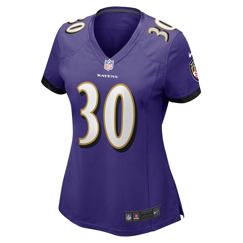 Women's Nike Trayvon Mullen  Purple Baltimore Ravens Game Jersey