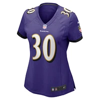 Women's Nike Trayvon Mullen  Purple Baltimore Ravens Game Jersey