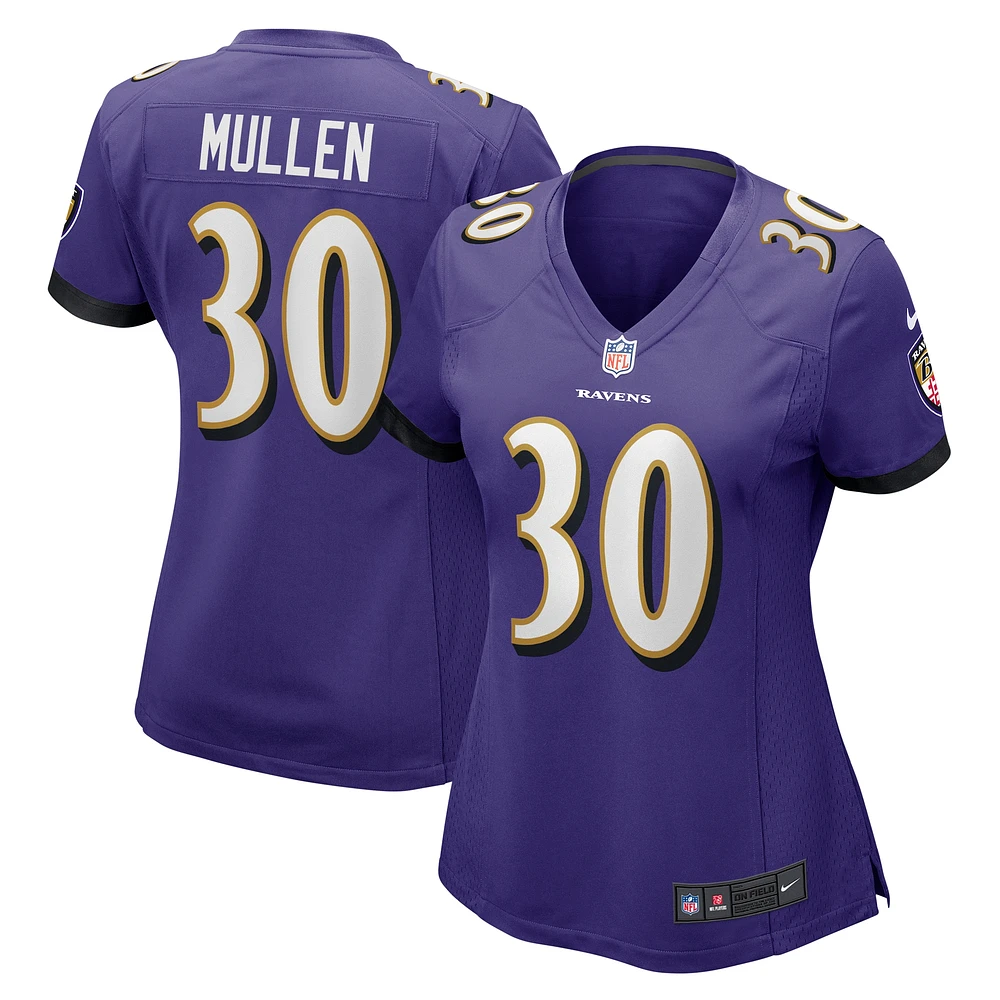 Women's Nike Trayvon Mullen Purple Baltimore Ravens Game Jersey