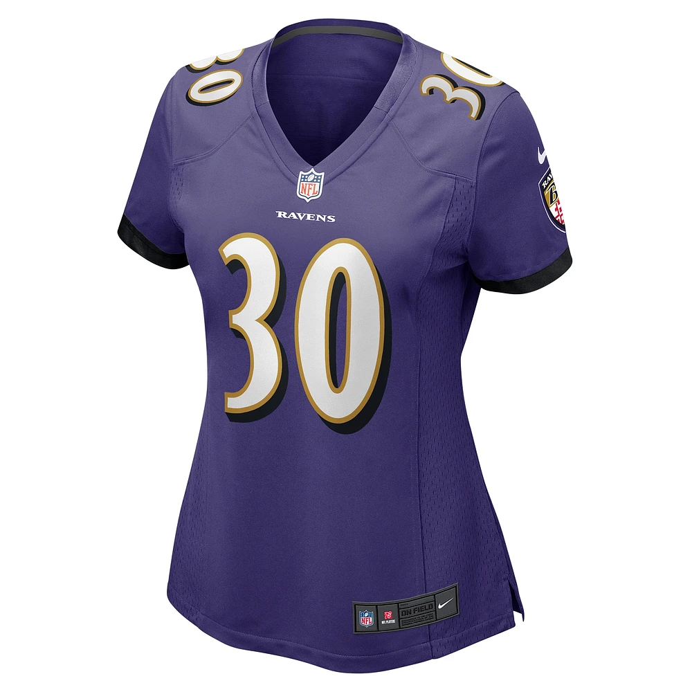 Maillot de match Nike Trenton Simpson violet Baltimore Ravens pour femme