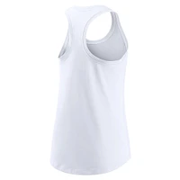 Women's Nike White Baltimore Ravens Tri-Blend Racerback Scoop Neck Tank Top