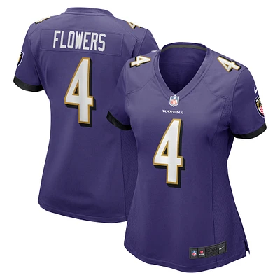 Maillot de match pour femme Nike Zay Flowers Purple Baltimore Ravens