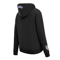 Women's Pro Standard Black Baltimore Ravens Animal Print Fleece Pullover Hoodie