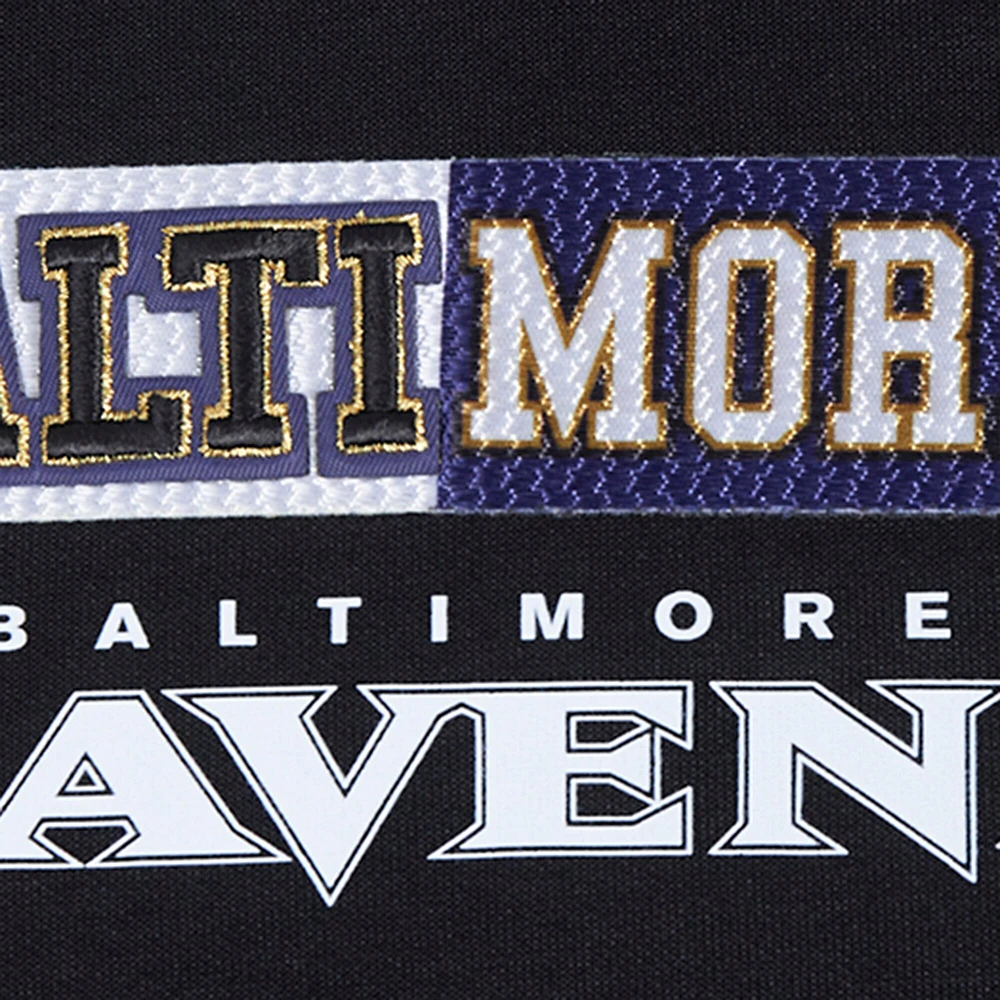 Women's Pro Standard Black Baltimore Ravens Split Logo Full-Zip Hoodie