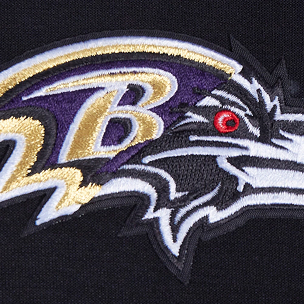 Women's Pro Standard Black Baltimore Ravens Split Logo Full-Zip Hoodie