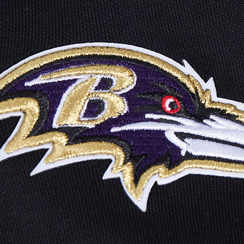 Women's Pro Standard Black Baltimore Ravens Split Logo Full-Zip Hoodie