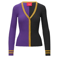 Women's STAUD Purple/Black Baltimore Ravens Cargo Sweater