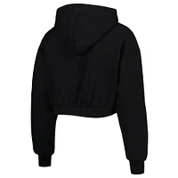 Women's The Wild Collective Black Baltimore Ravens Cropped Pullover Hoodie