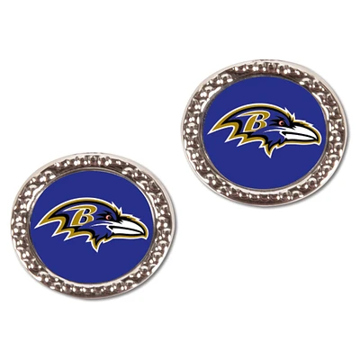 Women's WinCraft Baltimore Ravens Round Post Earrings