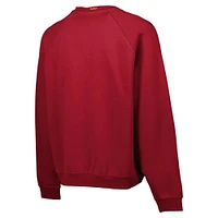 Men's Burgundy Barcelona Foundation Oversized Raglan Pullover Sweatshirt