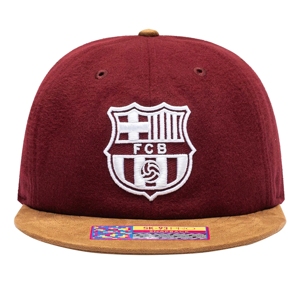 Men's Burgundy Barcelona Lafayette Snapback Hat