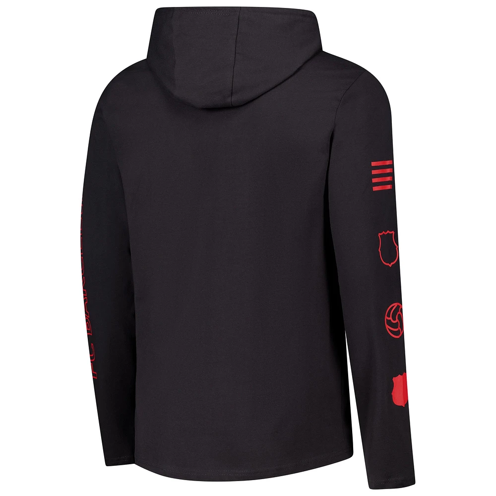 T-shirt à capuche manches longues avec logo BCL SDS F24 pour homme V117269 TEEMENL-S UPO7495