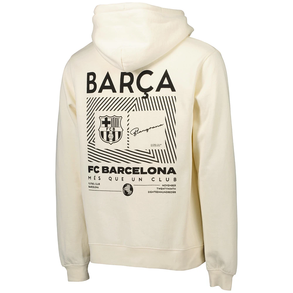 Men's Cream Barcelona Fashion Pullover Hoodie