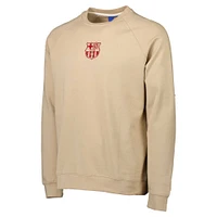 Men's Khaki Barcelona Simplicity Leisure Raglan Pullover Sweatshirt