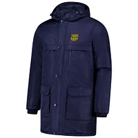 Men's Navy Barcelona Winter Field Park Full-Zip Hoodie Jacket