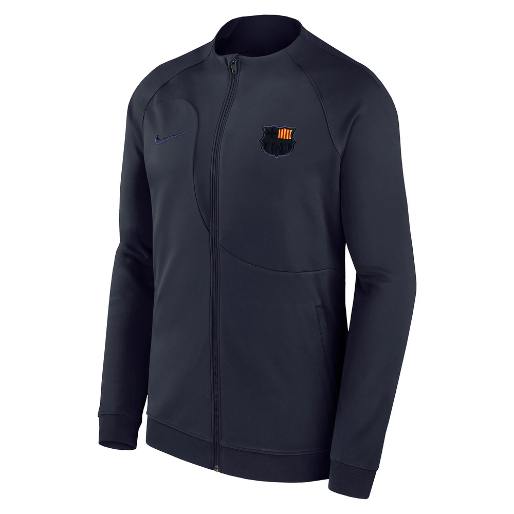 Men's Nike Navy Barcelona Team Academy Pro Anthem Raglan Performance Full-Zip Jacket