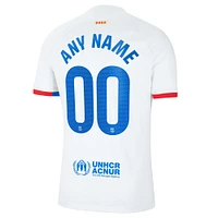 Men's Nike  White Barcelona 2023/24 Away Stadium Replica Custom Jersey