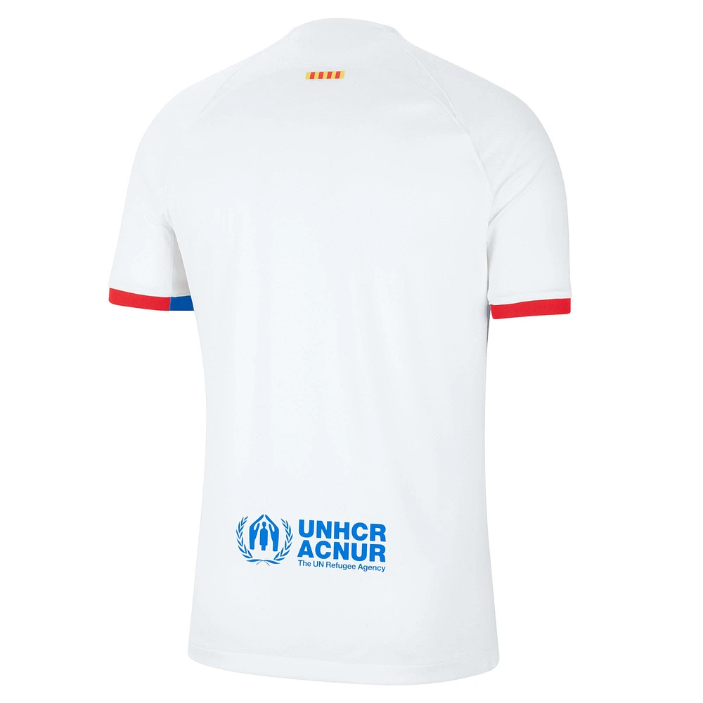 Maillot Nike Barcelona 2023/24 Extérieur Stadium Replica Homme Blanc
