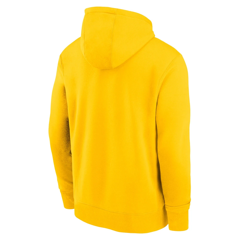 Men's Nike Yellow Barcelona Club Logo Pullover Hoodie