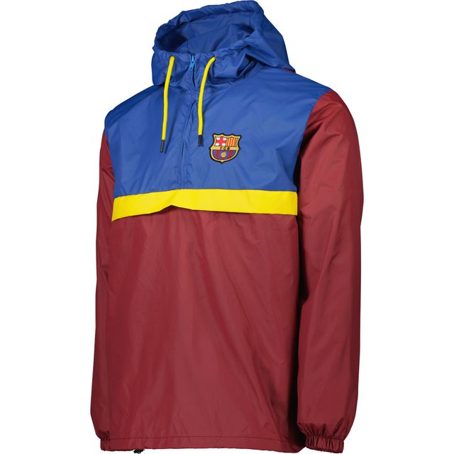 Haut à demi-glissière Barcelona Retro Anorak rouge/bleu pour homme