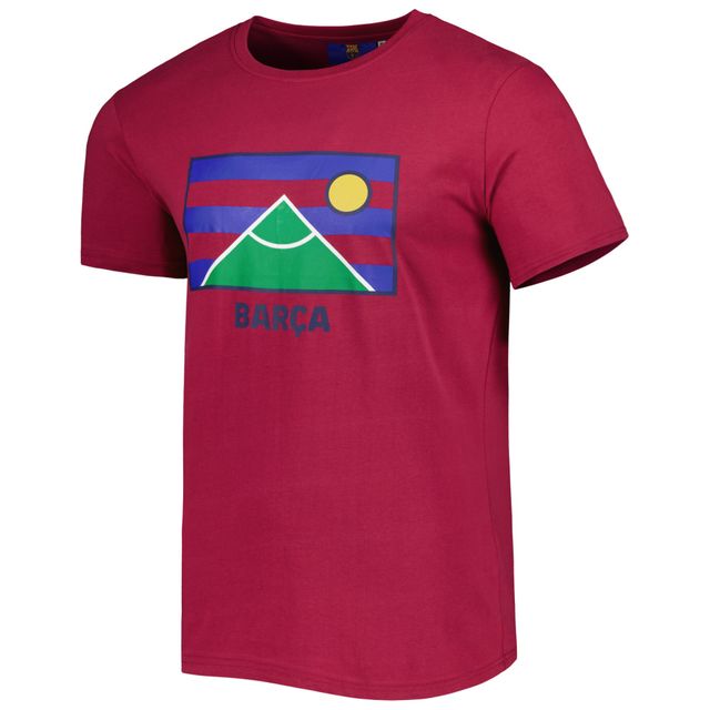 T-shirt rouge Barcelona Culture pour homme