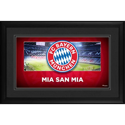 Photographie panoramique encadrée du logo de l'équipe du Bayern Munich 10" x 18"