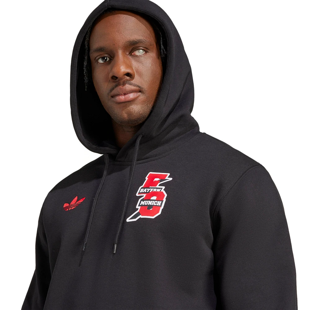 Men's adidas Originals  Black Bayern Munich Varsity Pack Pullover Hoodie