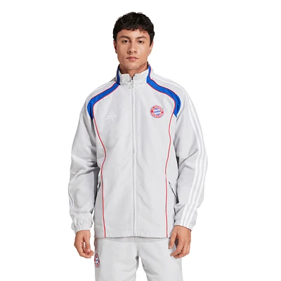 Men's adidas  Silver Bayern Munich Urban Purist AEROREADY Full-Zip Track Jacket