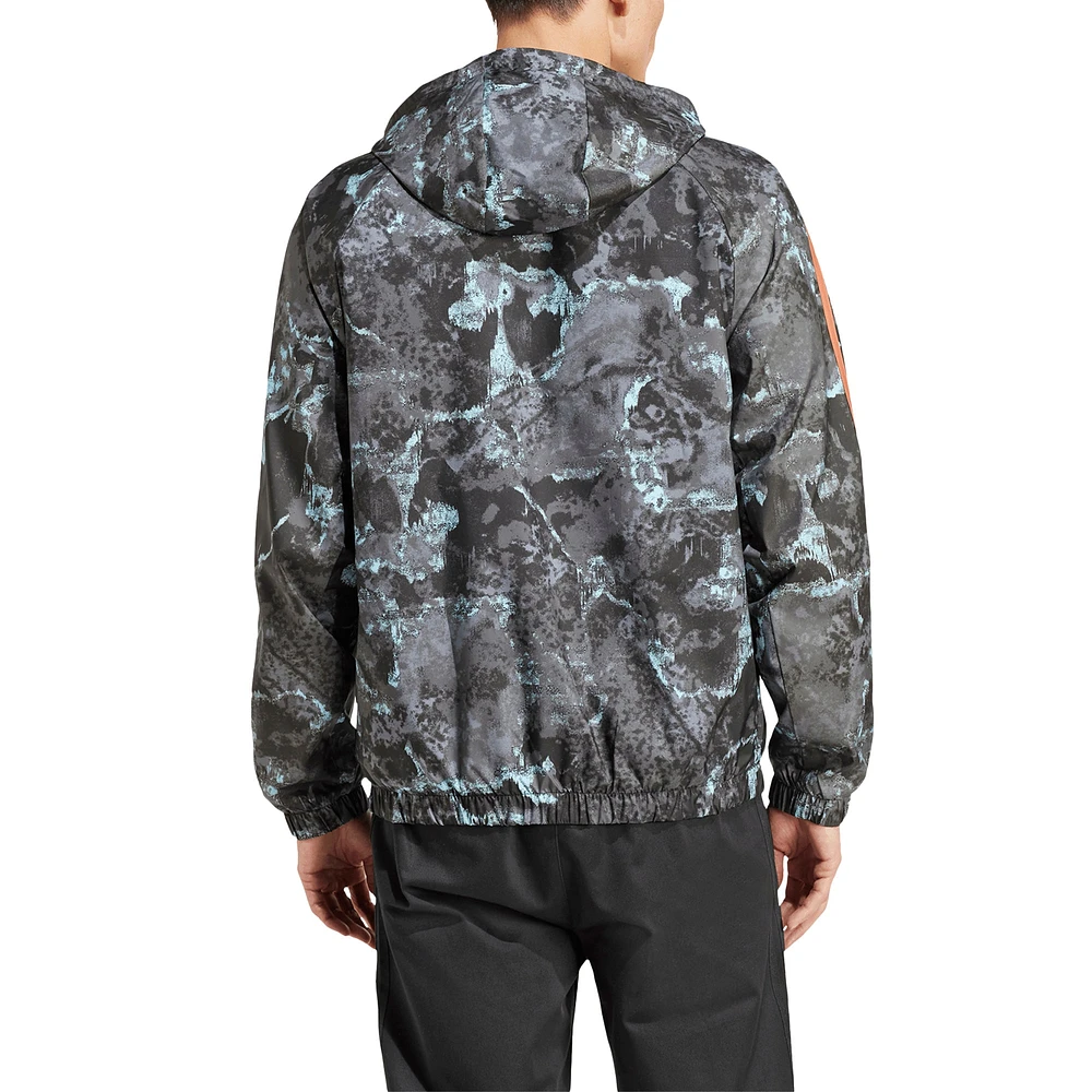 Men's adidas Camo Bayern Munich Raglan Hoodie Windbreaker Full-Zip Jacket