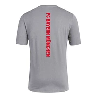 T-shirt à trois bandes adidas Bayern Munich pour hommes, gris