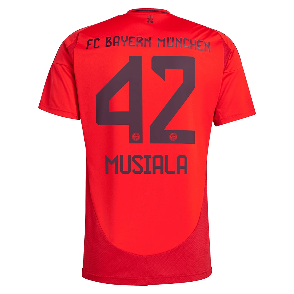 Men's adidas Jamal Musiala Red Bayern Munich 2024/25 Home Replica Player Jersey