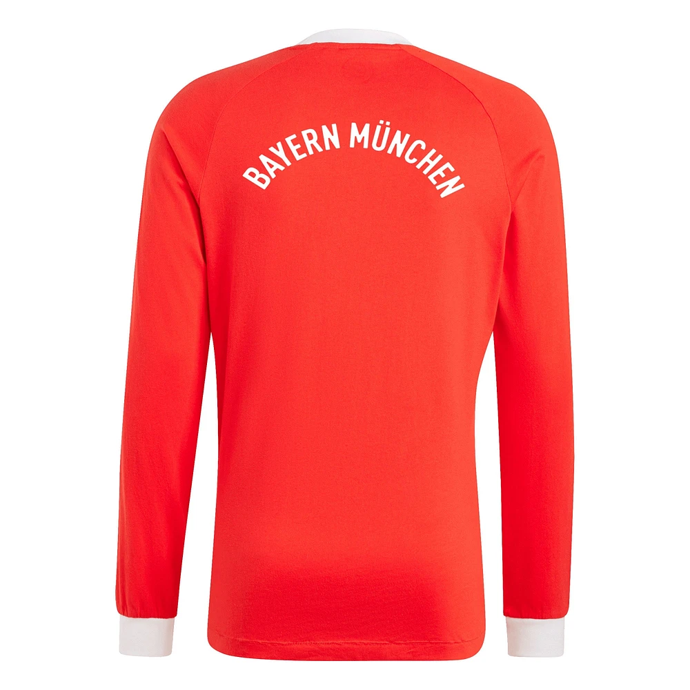 Men's adidas Originals Red Bayern Munich Energy Drop '70s Long Sleeve Jersey