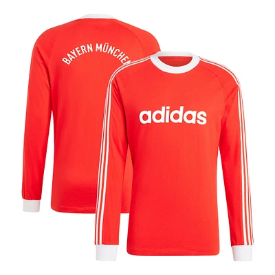 Maillot adidas Originals Bayern Munich Energy Drop '70s à manches longues pour homme, rouge