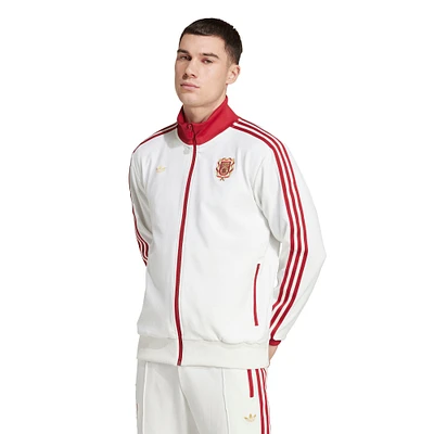 Veste de survêtement adidas Originals blanche à fermeture éclair intégrale pour homme, 125e anniversaire du Bayern Munich Culturewear