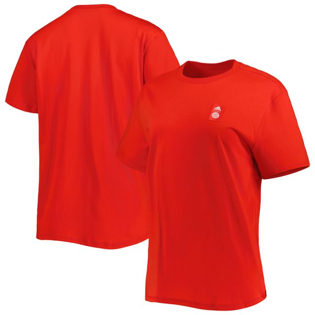 T-shirt rouge adidas Bayern Munich DNA pour femme