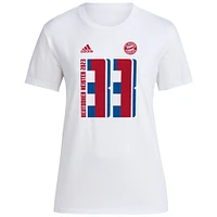T-shirt femme blanc adidas Bayern Munich 2022/23 Bundesliga Champions