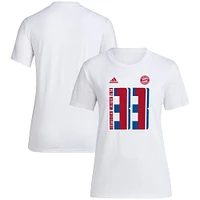 T-shirt femme blanc adidas Bayern Munich 2022/23 Bundesliga Champions