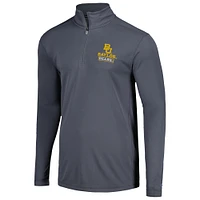 Men's Champion Gray Baylor Bears Textured Quarter-Zip Jacket